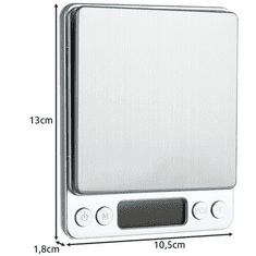 KEDO Precizna tehtnica , 500g/0,01g, LCD, sive barve