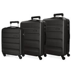 Jada Toys Komplet potovalnih kovčkov ABS ROLL ROAD FLEX Black / Black, 55-65-75cm, 5849460