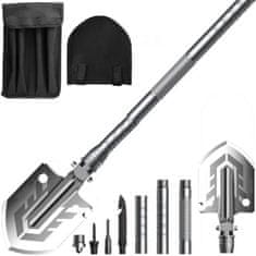 MG Folding Shovel 16in1 zložljiva lopata, srebrna