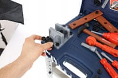 Lean-toys Set baterijskega orodja za otroke s kovčkom + vrtalnikom in delovno mizo