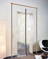 Pollin Protiprašna zaščita za vrata 120×220 cm z zadrgo za večkratno uporabo