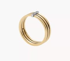 Skagen Eleganten pozlačen prstan Kariana SKJ1672998 (Obseg 50 mm)