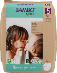 Bambo Nature pleničke, 12-18 kg (velikost 5), 132/1, papirnata vrečka