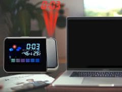 Verkgroup Projekcijska budilka z LCD zaslonom in vremensko postajo