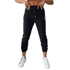 Dstreet Ženske športne hlače ETERNAL črne uy1765 XL
