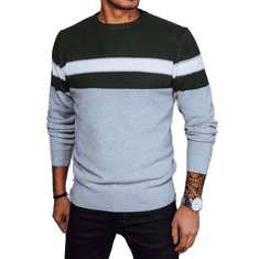 Dstreet Moški pulover VIA svetlo siva wx2189 XXL