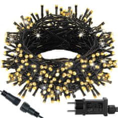 Springos novoletne lučke 200 LED 3000K 8 funkcij 10 + 2,5m