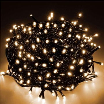 Springos novoletne lučke 200 LED 3000K 8 funkcij 10 + 2,5m