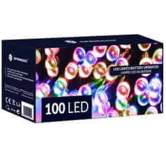 Springos novoletne lučke na baterije 100 LED RGB 10,5M