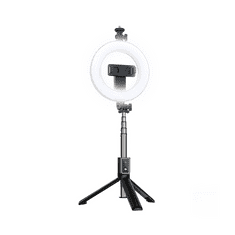 XO Selfie stick tripod z LED obročem BT SS12 črn 95 cm