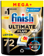 Finish Ultimate All in 1 kapsule za pomivalni stroj, limona, 72 kosov