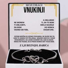 Moji dragi vnukinji - Zapestnica "Vedno v tvojem srcu“ - ORIANA_HEARTBRACELET