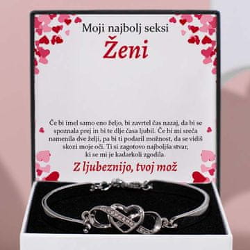 Lovilion Moji najbolj seksi ženi - Zapestnica "Vedno v tvojem srcu“ - MARY_HEARTBRACELET
