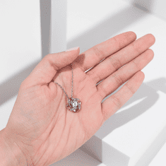 Lovilion Najini dragi vnukinji - Obesek iz 14k belega zlata (pozlačen, čez nerjaveče jeklo) in ogrlica iz nerjavečega jekla NASUS