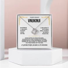 Lovilion Najini dragi vnukinji - Obesek iz 14k belega zlata (pozlačen, čez nerjaveče jeklo) in ogrlica iz nerjavečega jekla NASUS