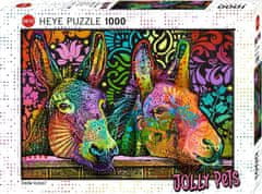 Heye Puzzle Jolly Pets: Donkey love 1000 kosov