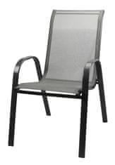 M.A.T Group Vrtni stol 67x55x91cm jeklo/tekstilen BLACK