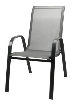M.A.T Group Vrtni stol 67x55x91cm jeklo/tekstilen BLACK