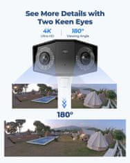 Reolink Duo 2 PoE: Zunanja IP kamera s 4K dvojno lečo, 180° vidnim kotom, zaznavanjem oseb/vozil/živali, barvnim nočnim vidom, dvosmerno avdio komunikacijo, vodoodpornostjo