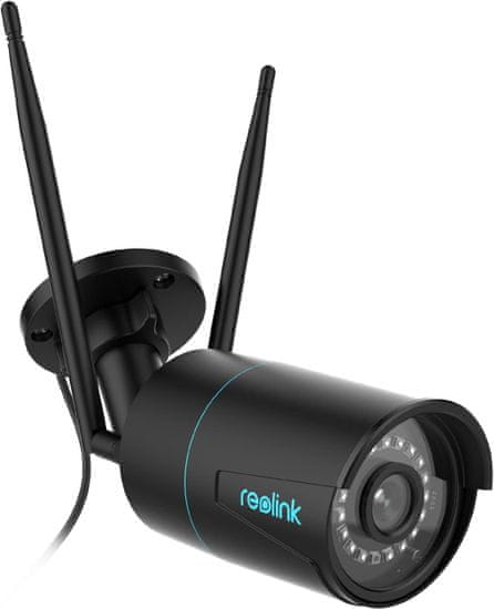 Reolink Reolink 2K+ žična zunanja nadzorna kamera, WiFi kamera 2.4/5 GHz, odporna na vremenske vplive IP66, zaznavanje oseb/vozil z alarmi, nočni vid 5 MP, časovni zamik, reža za SD kartico, RLC-510WA Črna.