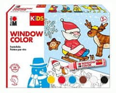 Marabu KiDS komplet barv za okna - Božič 6 x 25 ml