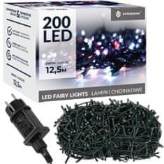 Springos novoletne lučke 200 LED 8 funkcij RGB 12,5m