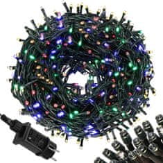 Springos novoletne lučke 300 LED RGB 8 funkcij 15 + 2,5m