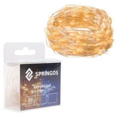 Springos novoletne lučke na žici 20 LED 3000K 1,9m