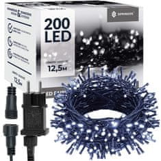 Springos novoletne lučke 200 LED 6500K 8 funkcij 10 +2,5m