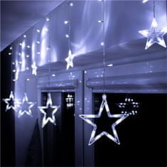Springos novoletne lučke zavesa zvezde 138 LED