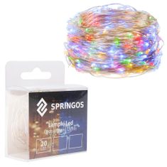 Springos novoletne lučke na žici 20 LED RGB 1,9m