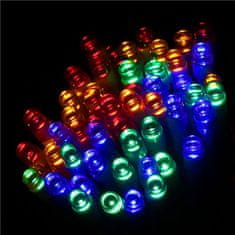 Springos novoletne lučke na baterije 120 LED RGB 8 funkcij 9m