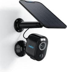 Reolink Zunanja nadzorna črna kamera 2K 4MP Argus 3 Pro Battery + solar panel, 2,4/5GHz WiFi z zaznavanjem ljudi/vozil/hišnih živali, sončna WLAN kamera na prostem z barvnim nočnim vidom