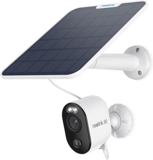 Reolink 4K nadzorna kamera z zunanjo baterijo Argus 3 Ultra s 6 W solarnim panelom, 2,4 & 5GHz WiFi, sončna WLAN kamera na prostem z 8MP UHD barvnim nočnim vidom, zaznavanje AI, brez mesečne naročnine