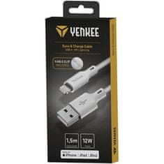 Yenkee Kabel USB Yenkee YCU 615 WH SILIC MFi - USB A /1,5m
