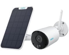 Reolink Zunanja nadzorna kamera Argus Eco 2K s panelom, brezžična solarna WiFi kamera s PIR & Zaznavanje umetne inteligence, 3 MP IR nočni vid, 2,4 GHz WiFi, časovni zamik, 2-smerni zvok, vremensko odporen