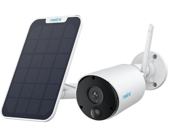 Reolink Zunanja nadzorna kamera Argus Eco 2K s panelom, brezžična solarna WiFi kamera s PIR & Zaznavanje umetne inteligence, 3 MP IR nočni vid, 2,4 GHz WiFi, časovni zamik, 2-smerni zvok, vremensko odporen