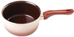 Metalac Lonec z ročajem premera 16 cm 1,5 l CAPUCCINO