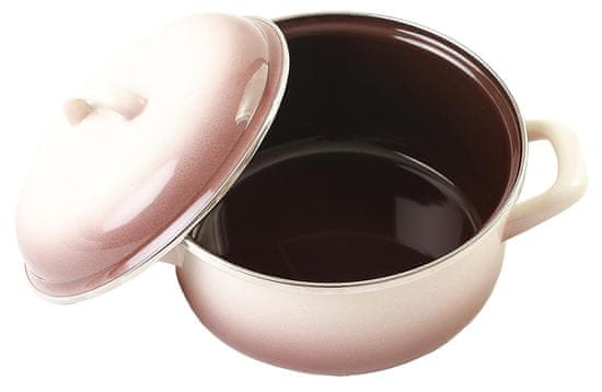 Metalac Lonec + pokrovka s premerom 14 cm 1,5 l CAPUCCINO