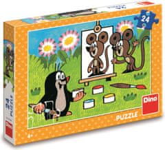Dino Puzzle Krtek slikar 24 kosov