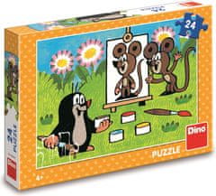 Dino Puzzle Krtek slikar 24 kosov