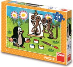 Dino Puzzle Krtek slikar 24 kosov