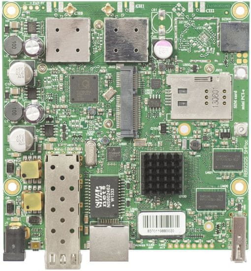 slomart mikrotik rb922uags 5hpacd | wifi usmerjevalnik | 5ghz, 1x rj45 1000mb/s, 1x sfp, 1x minipcie