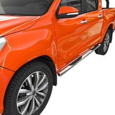 SCOUTT Stranski okvirji iz nerjavečega jekla za Toyota Hilux 4D 2015-2022 ne ustreza 2-vratnemu