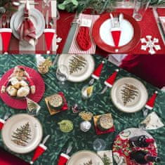 HOME & MARKER® Božična dekoracija držal za pribor z motivom božične kape (6 kosov) | FORKMAS