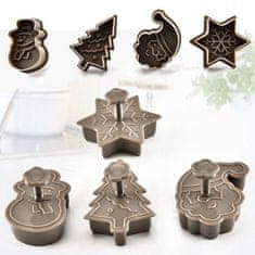 HOME & MARKER® Set modelčkov za piškote, Komplet rezalnikov za piškote, Božični modelčki za peko (4 kosi) | XMASCUTS