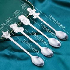 HOME & MARKER® Božične žlice, Dekorativne žlice, Božična dekoracija (4 kosi) | XMASSPOON
