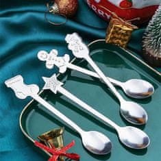 HOME & MARKER® Božične žlice, Dekorativne žlice, Božična dekoracija (4 kosi) | XMASSPOON