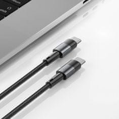 Tech-protect Ultraboost kabel USB-C / USB-C 100W 5A PD 1m, siva
