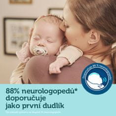 Canpol babies Komplet simetričnih silikonskih dude 18m+ Bonjour Paris modra